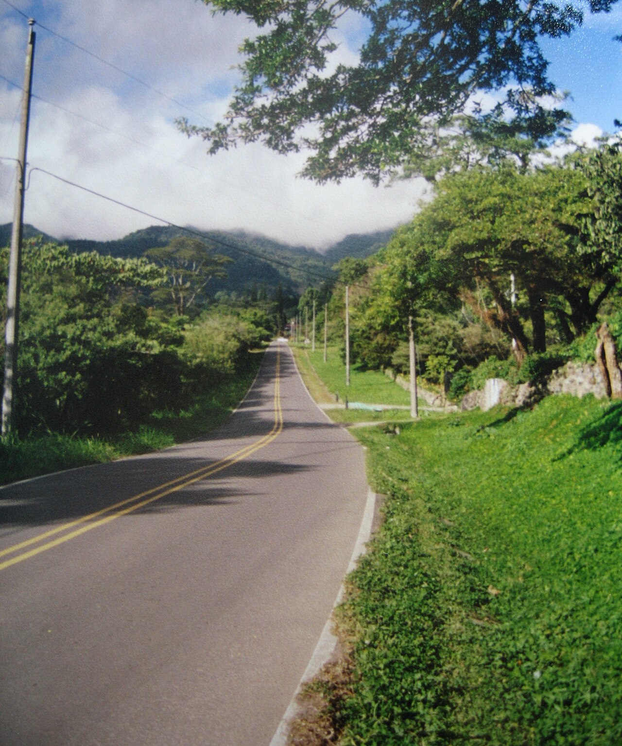 A road through the highlands near Boquete, Panama