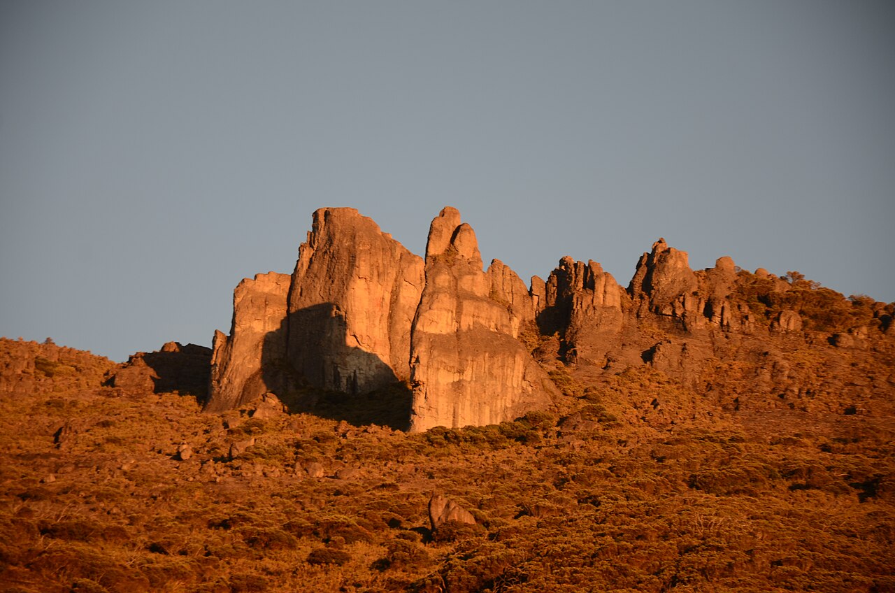 Los Crestones rock formation near the Chirripo summit