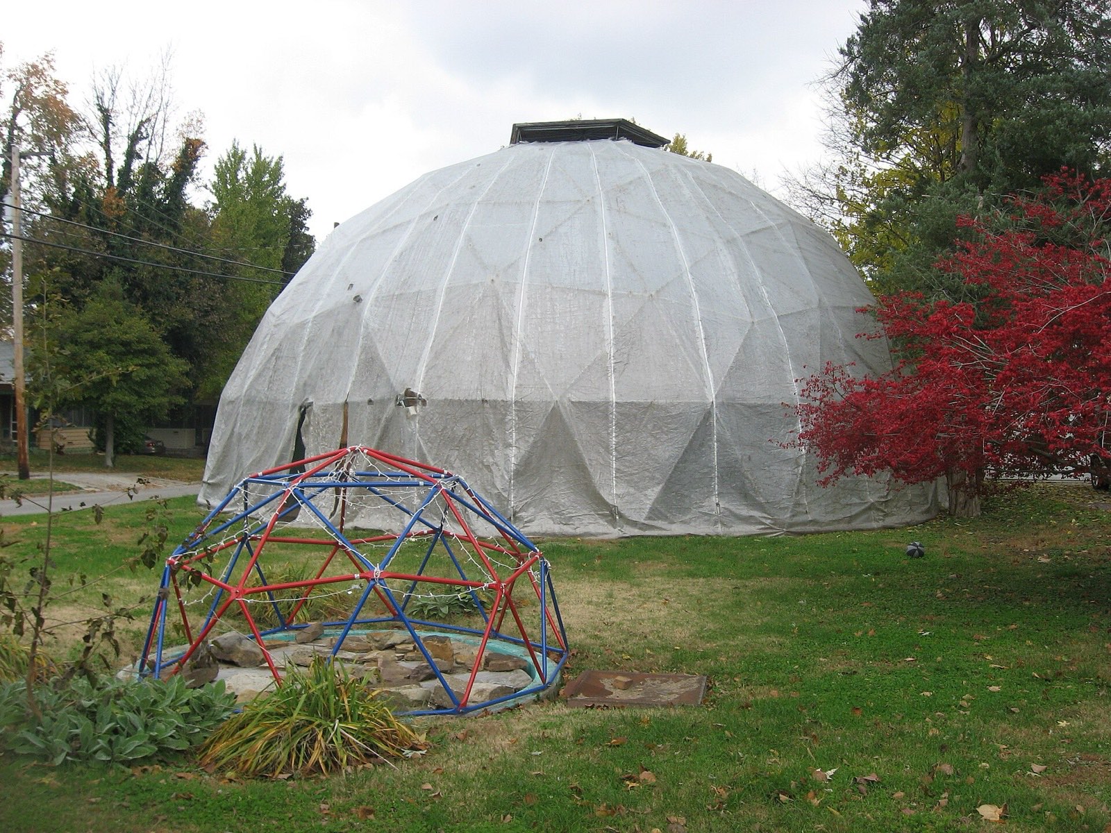 Buckminster Fuller's own geodesic dome home in Carbondale, Illinois