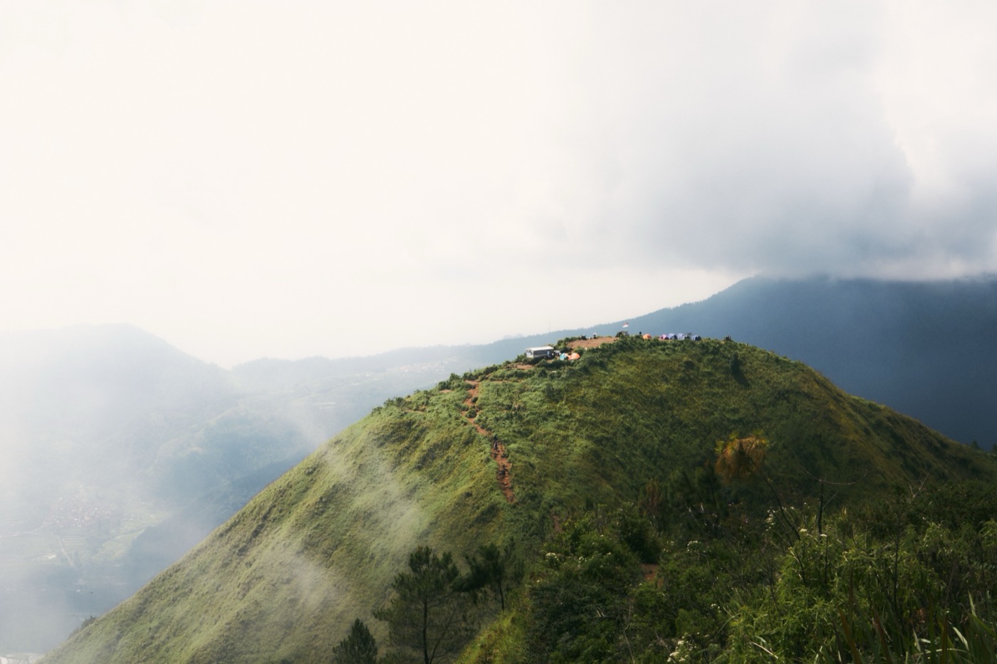 Green highland ridge in Panama's Chiriquí province near the Barú volcano — cool-climate living above the coastal heat