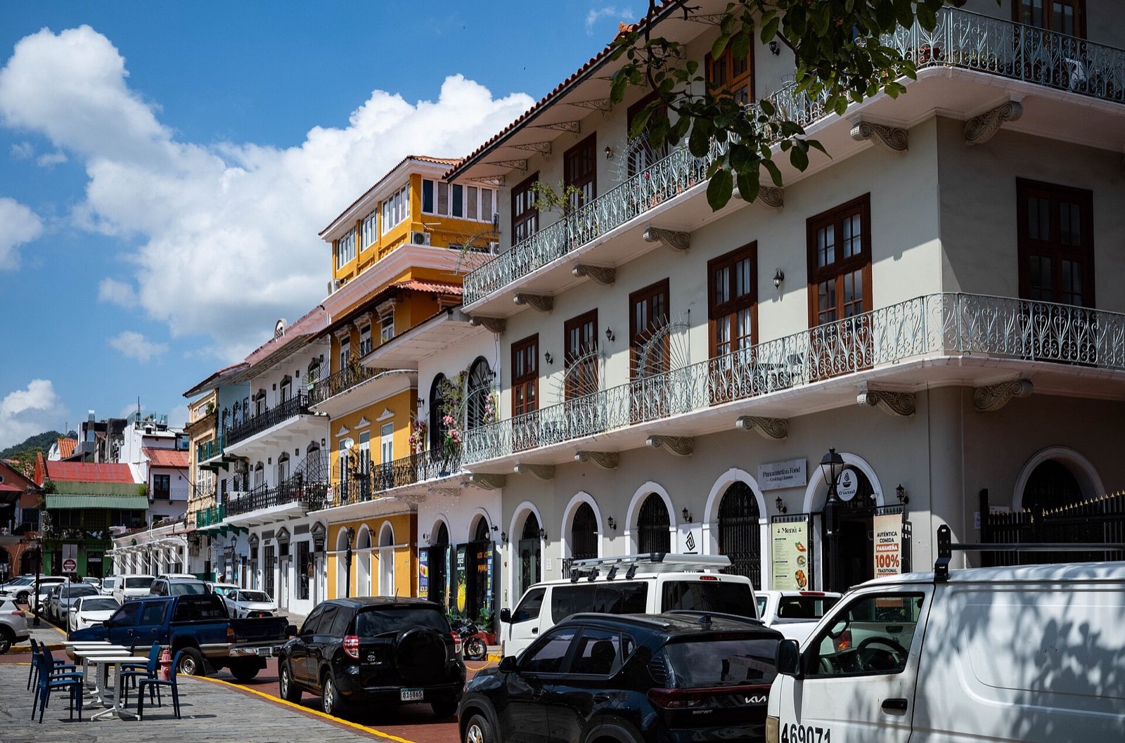 Restored colonial buildings in Casco Viejo, Panama City