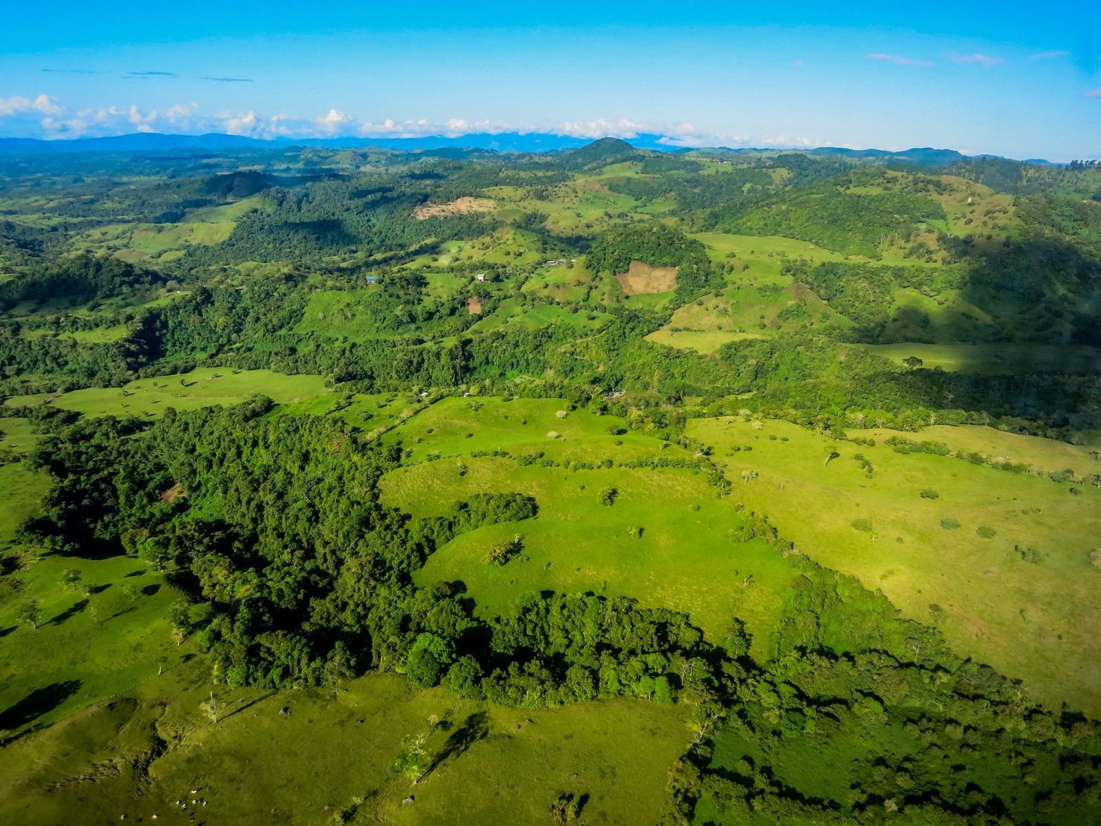 Vista aérea de la provincia de Chiriquí, Panamá